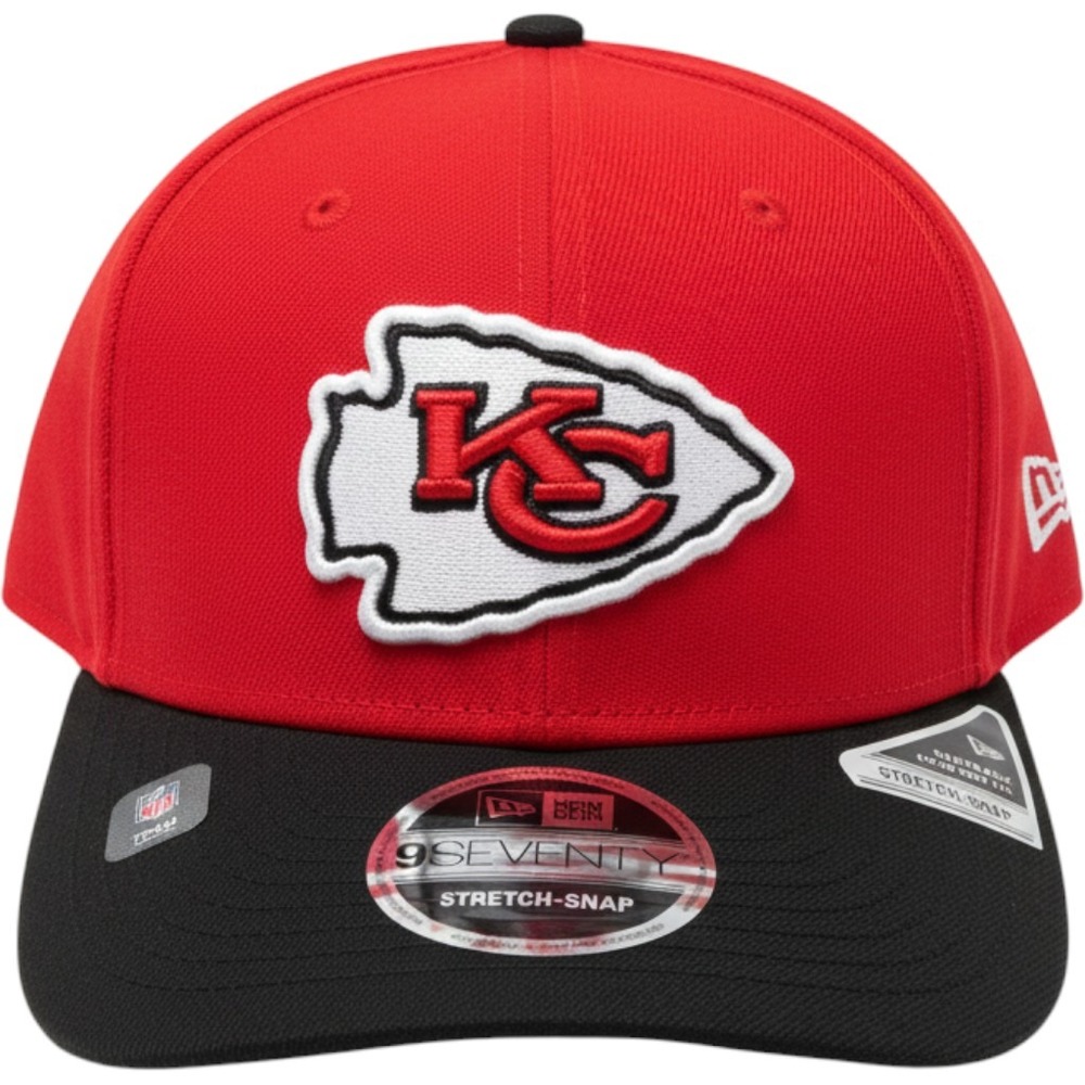 New Era 9SEVENTY Kansas City Chiefs NFL Red Black Stretch Snapback Hat Cap